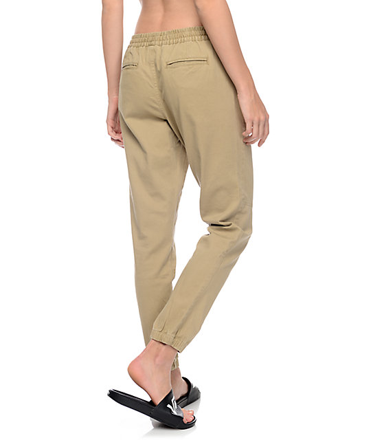 zumiez khaki joggers