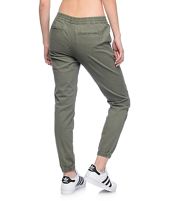 olive twill pants