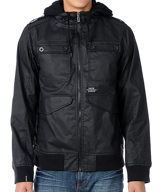 black wax jacket