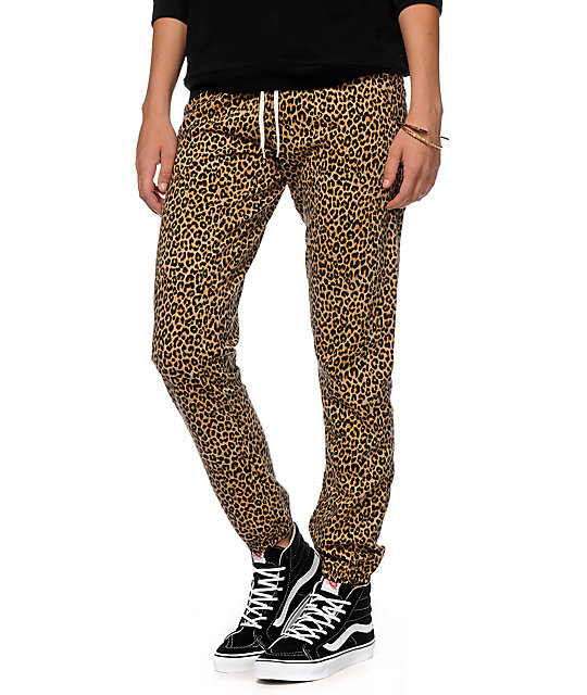 animal print jogging bottoms