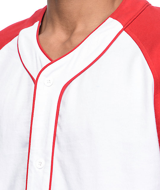 red baseball shirts