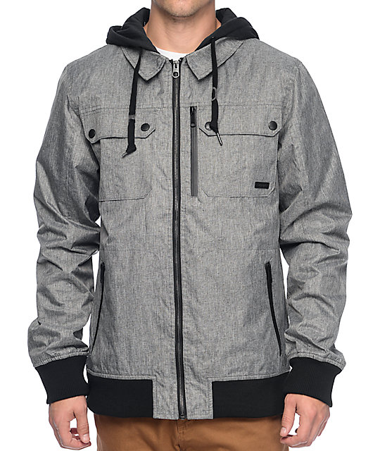 Empyre Rerailed Charcoal Hooded Jacket Zumiez