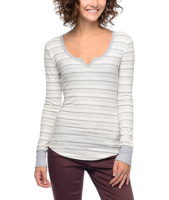 grey long sleeve shirt women's