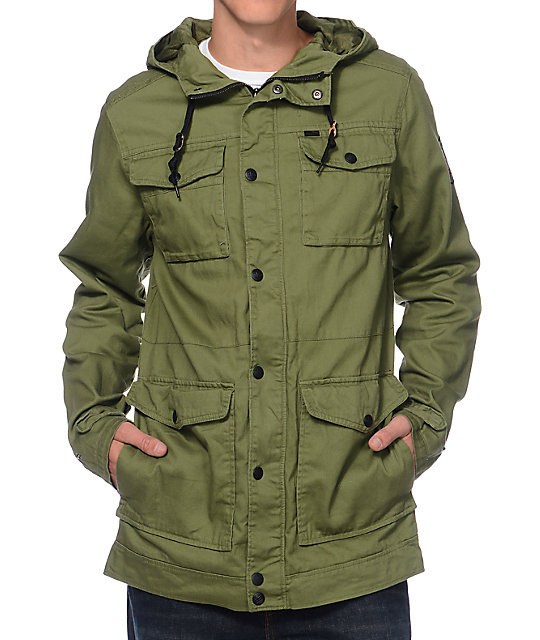 Empyre Riot Olive M65 Field Hooded Jacket Zumiez