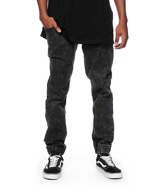 black denim jogger