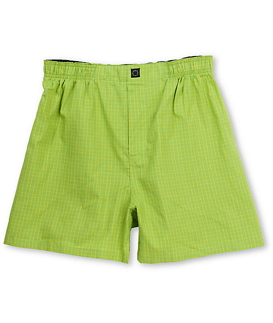 Empyre Scrapper Green Plaid Boxers Zumiez