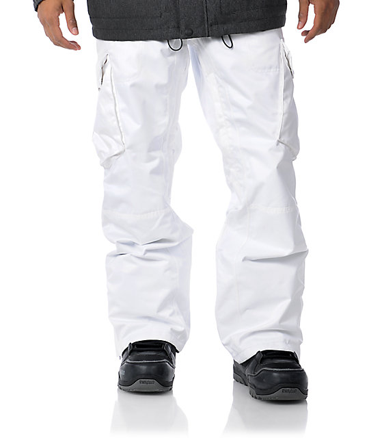 Empyre Skeletor White 10K Mens Snowboard Pants Zumiez