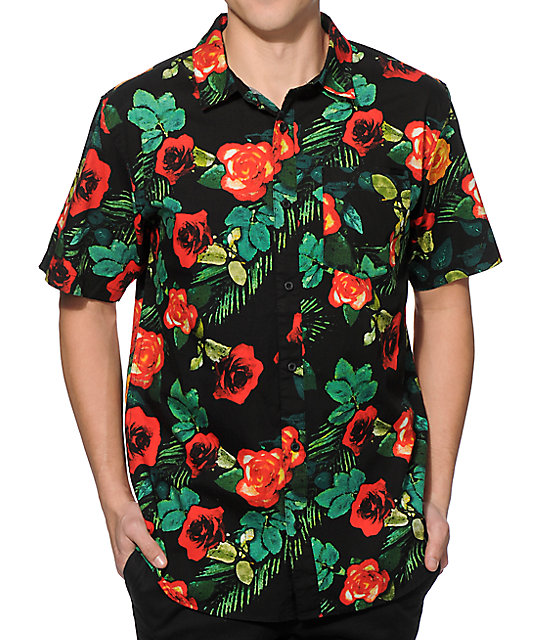 Empyre Super Thorn Flower Button Up Shirt at Zumiez PDP