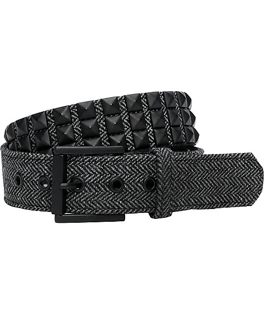 Empyre Wolfpack Herringbone Black Pyramid Studded Belt Zumiez