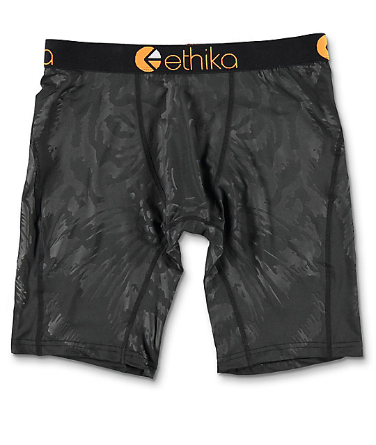 Ethika Embossed Tiger Black Boxer Briefs Zumiez.ca