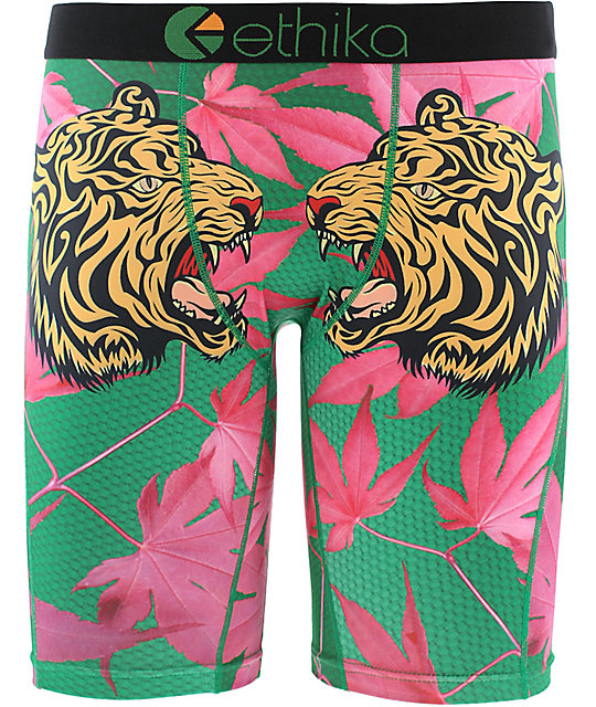 Ethika Herren Boxershorts - Python Design Orange Modal Stoff