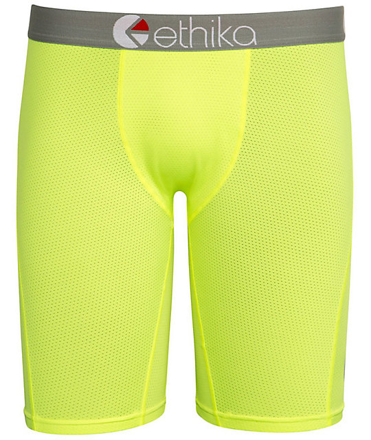 Ethika MicroMesh Performance Neon Yellow Boxer Briefs