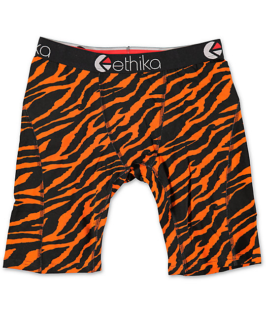 Ethika The Staple Tiger Orange & Black Boxer Briefs at Zumiez PDP