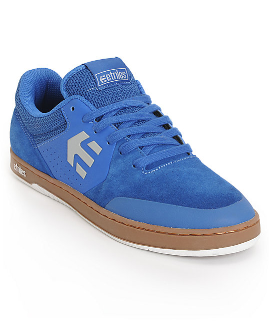 Etnies Marana Blue & Gum Suede Skate Shoes Zumiez