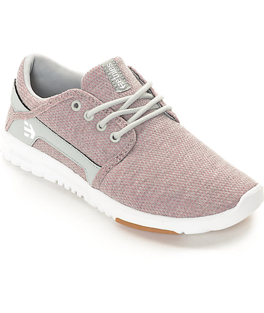 Etnies Women's Scout Coco Ho Pink, White & Grey Shoes Zumiez