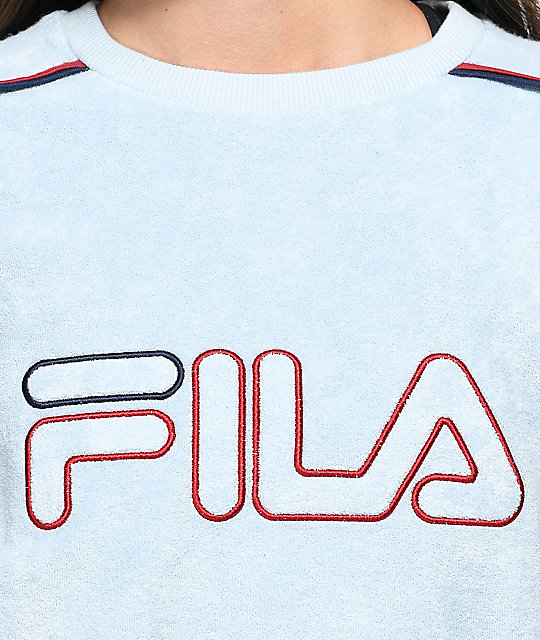 fila repeat back logo crew sweatshirt