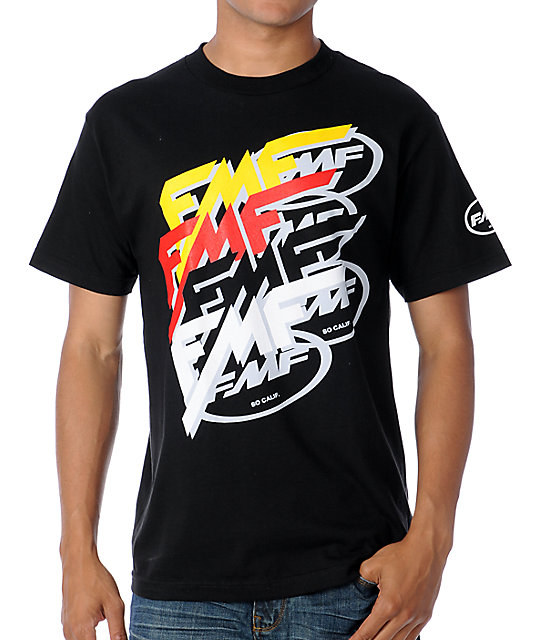 FMF International 80s Stack Black TShirt Zumiez