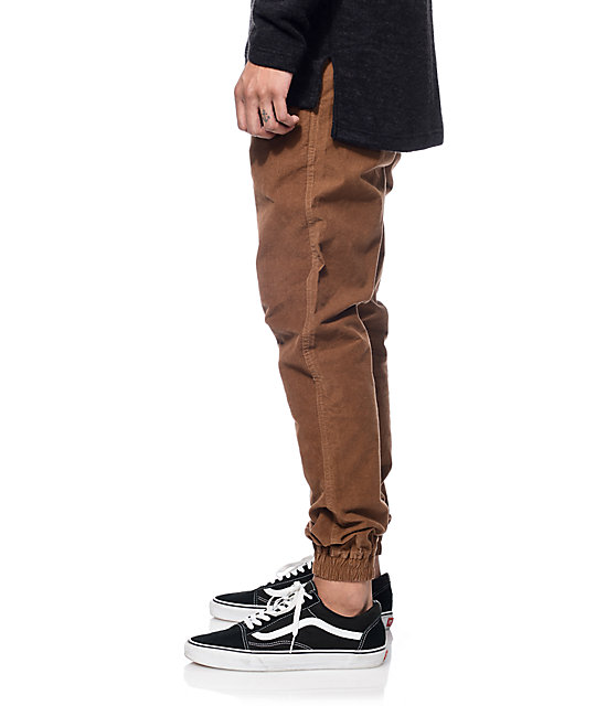 dark brown jogger pants