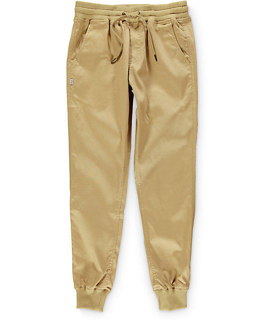 zumiez khaki joggers