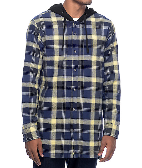 yellow navy flannel