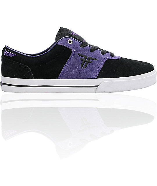 Fallen Victory Black & Purple Suede Skate Shoes Zumiez