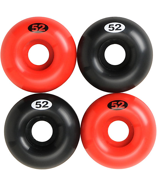 Form Solid Black & Red 52mm Skateboard Wheels Zumiez