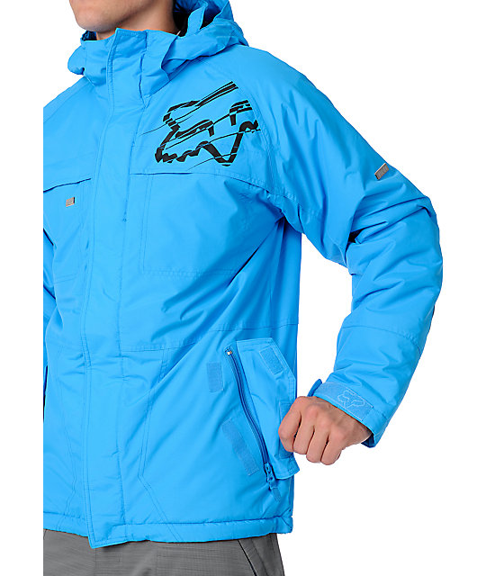 Fox FX1 Blue 5K Mens Snowboard Jacket Zumiez