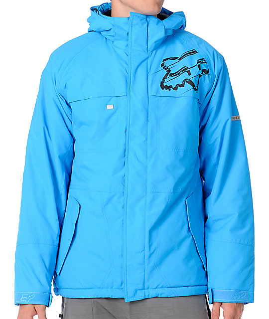Fox FX1 Blue 5K Mens Snowboard Jacket Zumiez