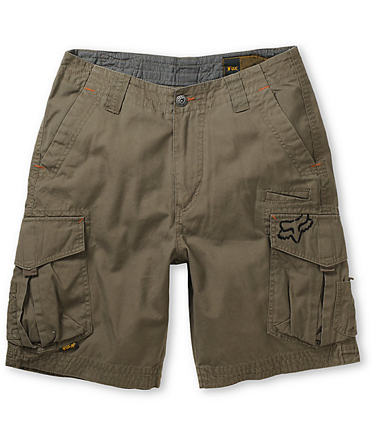 khaki green cargo shorts