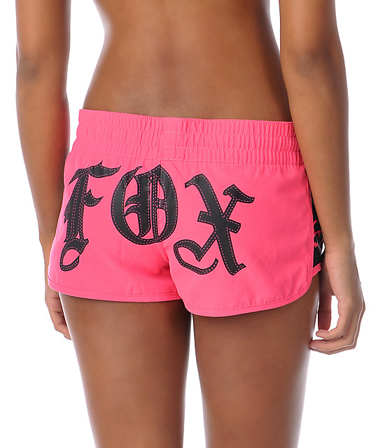 Fox Work It Hot Pink Board Shorts Zumiez