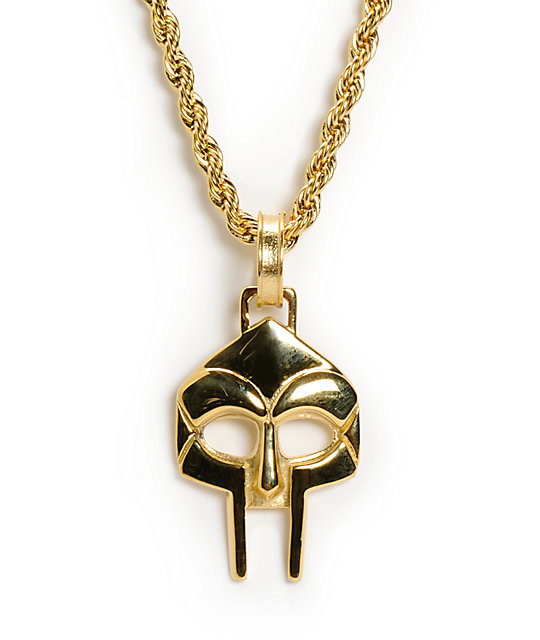 Frank 151 x MF Doom Mask Gold Necklace
