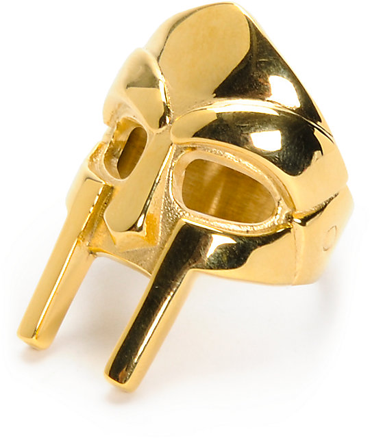 Frank 151 x MF Doom Mask Gold Ring Zumiez