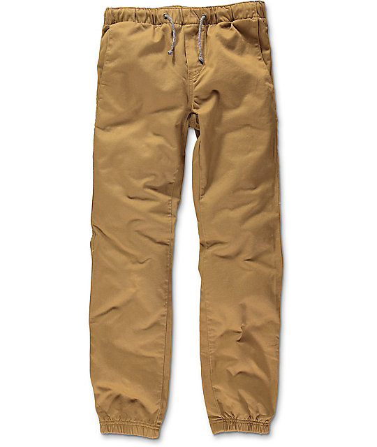 guys khaki joggers