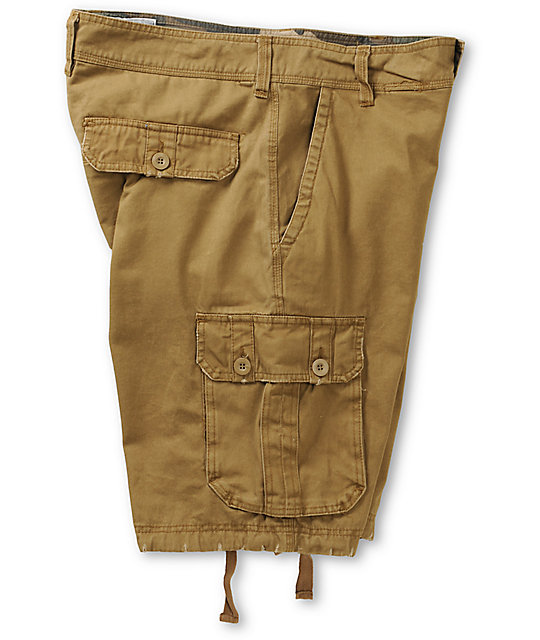 dark khaki cargo shorts