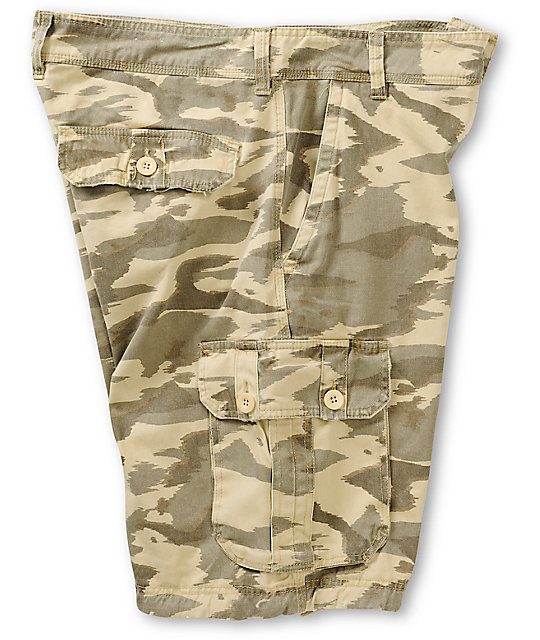 Free World Debacle Desert Camo Cargo Shorts Zumiez