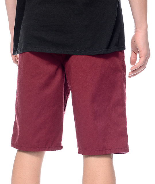 burgundy cargo shorts