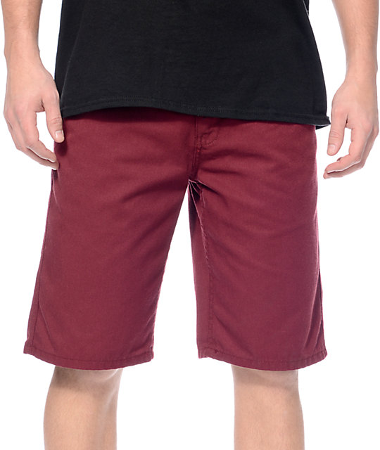 burgundy cargo shorts