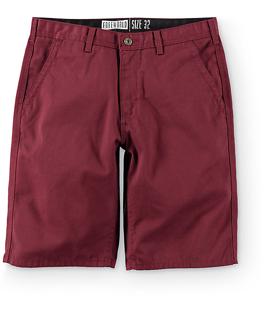 burgundy cargo shorts