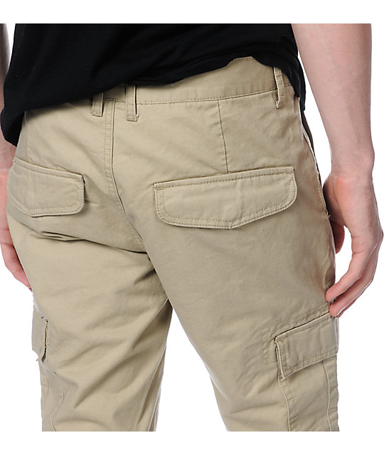 skinny khaki cargo pants