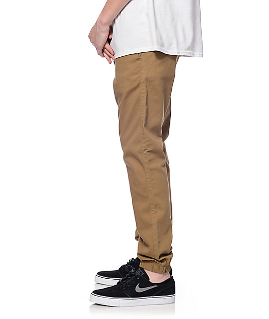 zumiez khaki joggers