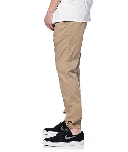 zumiez khaki joggers