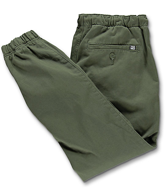 mens olive jogger pants