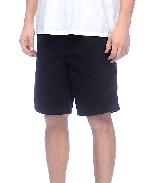 chino black shorts