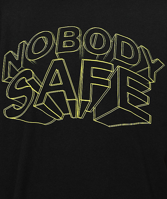 Freebandz Nobody Safe 3D Text Black TShirt Zumiez