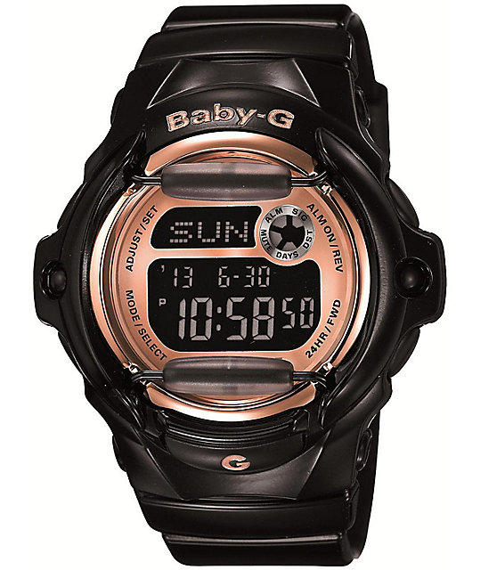 baby g watch black gold