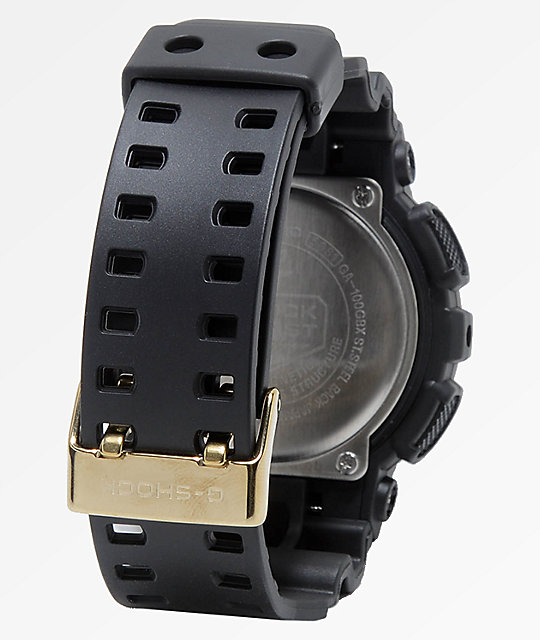 g shock watch gold black