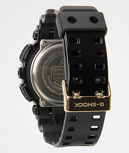 g shock watch gold black