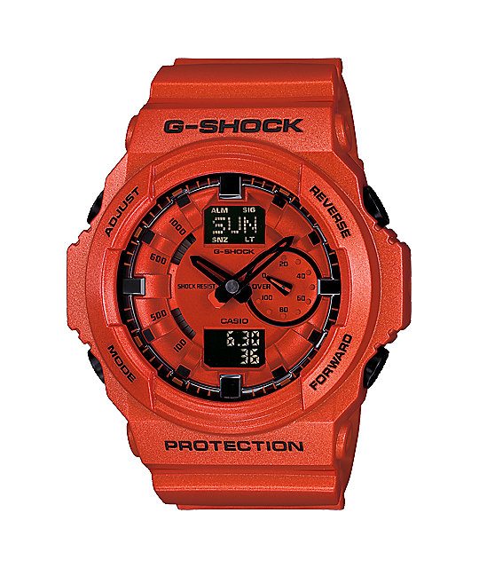 g shock grey orange