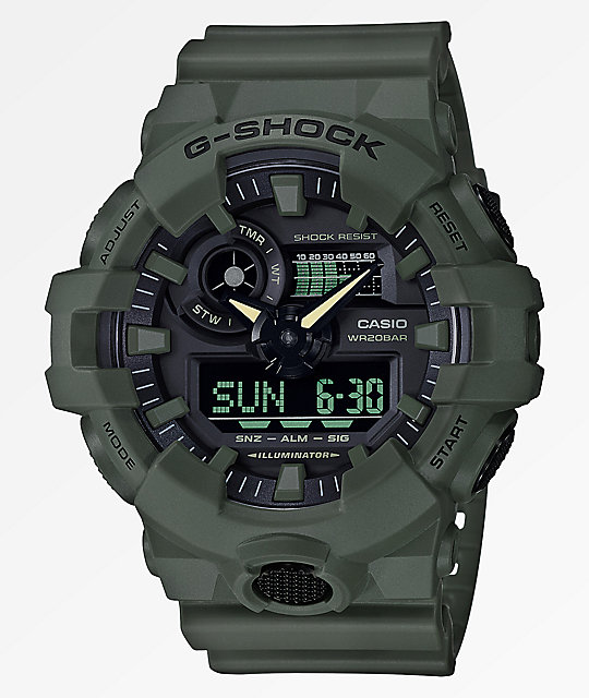 GShock GA700UC Olive Watch Zumiez