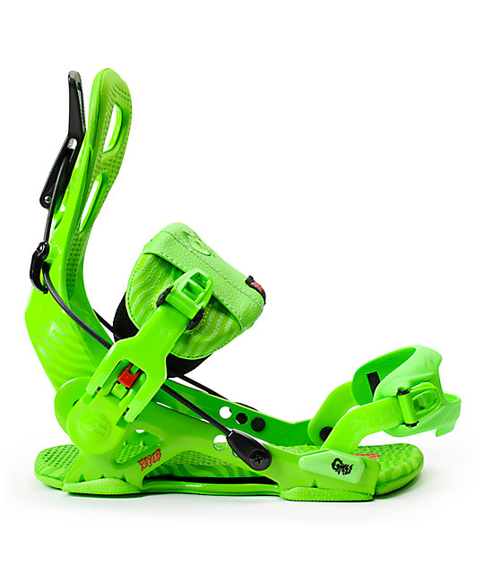 GNU Psych Green Speed Entry Snowboard Bindings Zumiez